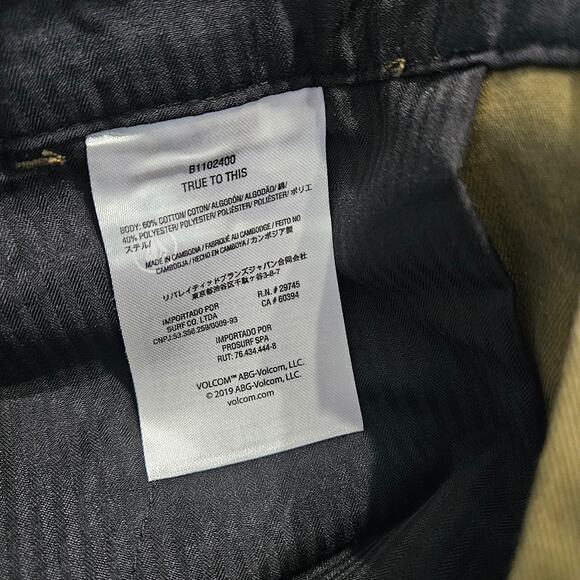 Volcom Women's Chickie High Rise Chino Pants Green Size 29 - Picture 5 of 8